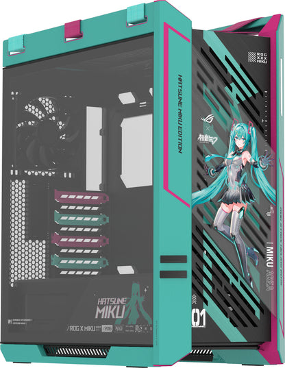 Niestandardowy komputer Hatsune Miku | Ryzen 7 9800X3D | RTX 5080 | 32 GB DDR5 | Chłodzenie cieczą z wyświetlaczem LCD | 2 TB SSD |