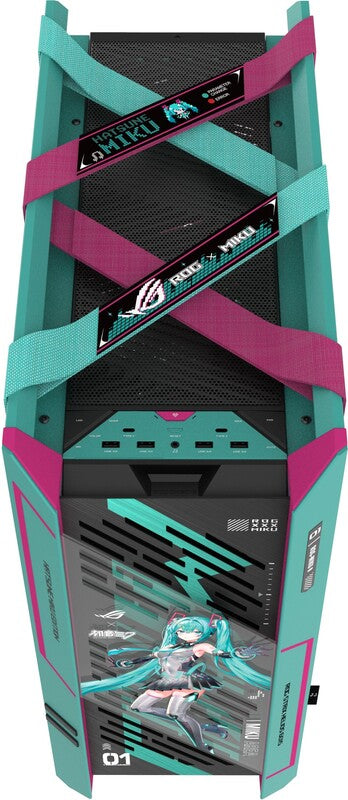 Niestandardowy komputer Hatsune Miku | Ryzen 7 9800X3D | RTX 5080 | 32 GB DDR5 | Chłodzenie cieczą z wyświetlaczem LCD | 2 TB SSD |
